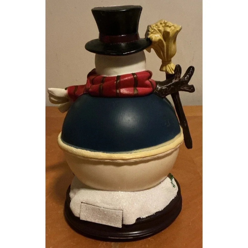 A Lightahead Musical Snowman with a Moving Train and LED lights, Works, No Light